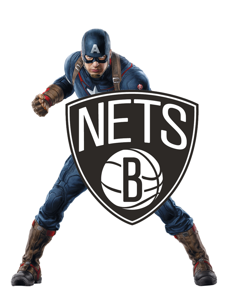 Brooklyn Nets Captain America Logo vinyl decal